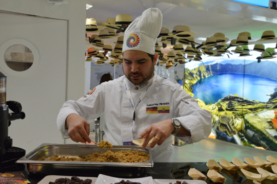 Der in Stuttgart ansässige ecuadorianische Koch Guillermo Miranda kochte Spezialitäten aus seinem Heimatland. 