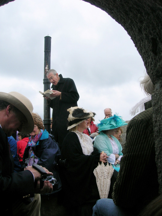 Joyce Tower on Bloomsday - readings from Ulysses with people in costume